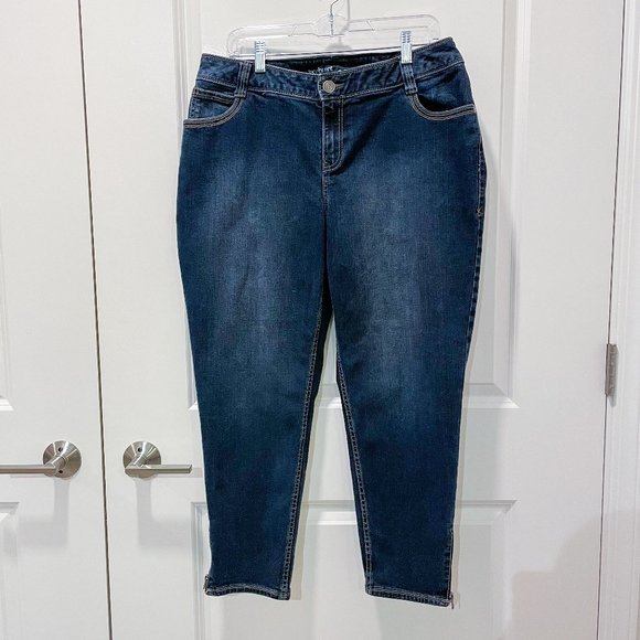 Lane Bryant Genius Fit Zip Ankle Jeans - Picture 1 of 9